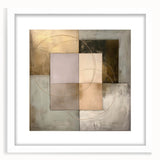 Abstract geometric frame design with a white mat, showcasing a modern aesthetic suitable for home decor, featuring sharp lines and a minimalist style.