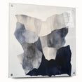 Minimalist Abstract Wall Art – Layered Terrain in Black & Beige