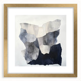 Minimalist Abstract Wall Art – Layered Terrain in Black & Beige