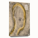 Expressionist Art - Sketch Portrait with Golden Highlights