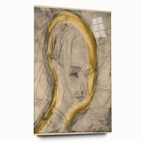 Expressionist Art - Sketch Portrait with Golden Highlights