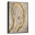 Expressionist Art - Sketch Portrait with Golden Highlights