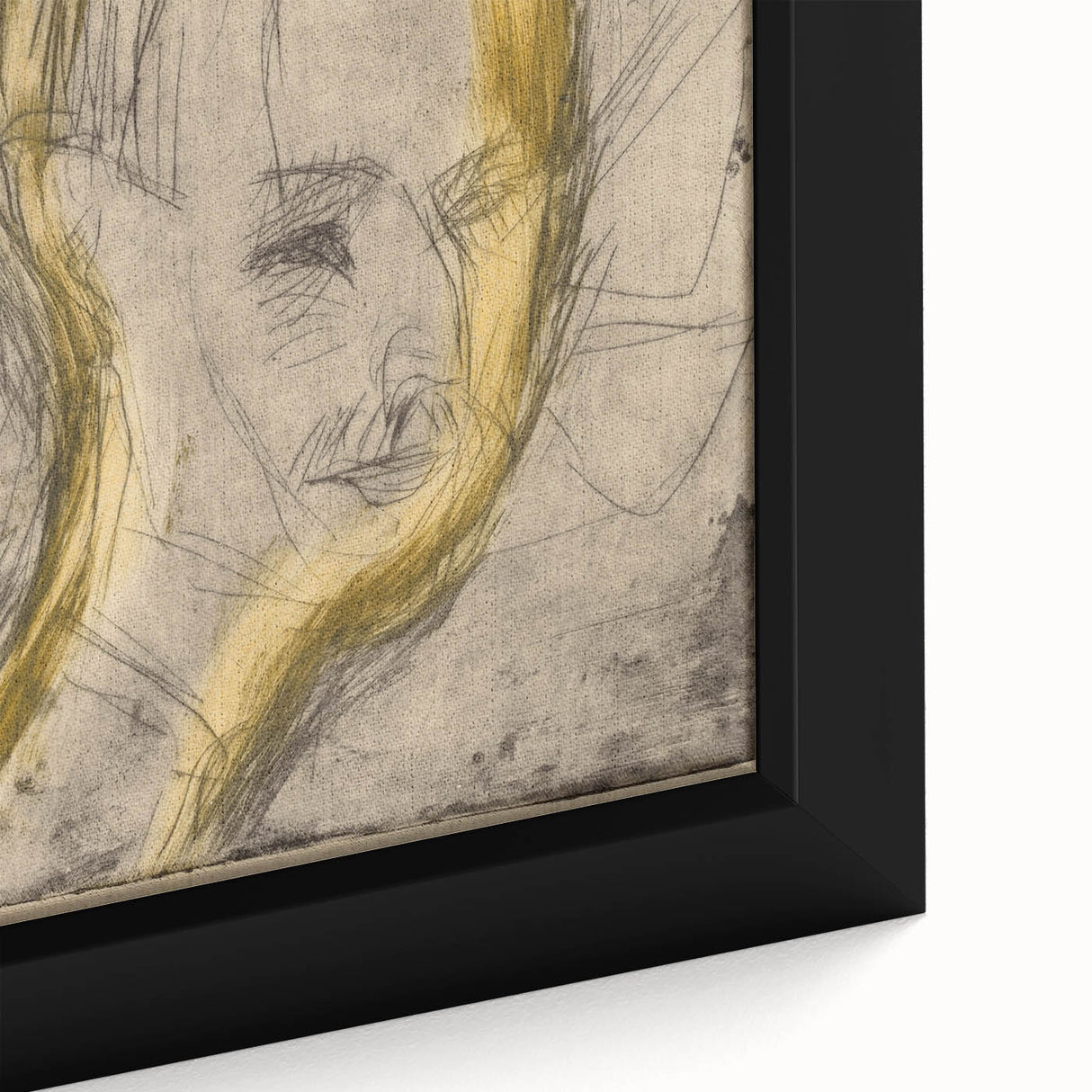 Expressionist Art - Sketch Portrait with Golden Highlights