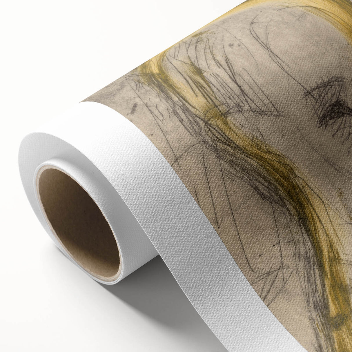 Expressionist Art - Sketch Portrait with Golden Highlights