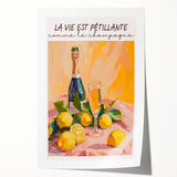 Extra large rolled canvas print featuring a colorful floral design, ideal for art wall dining room decor.