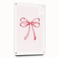 Delicate Pink Ribbon Bow Print - Girls Bedroom Wall Art