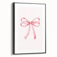 Delicate Pink Ribbon Bow Print - Girls Bedroom Wall Art