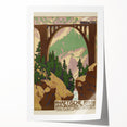 Vintage Switzerland Travel Poster - Rhaetian Railway Viaduct