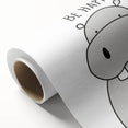 Be Happy Hippo Nursery Wall Art – Baby Room & Kids Decor Print