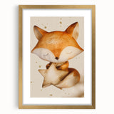 Fox with Star - Kids Room Wall Art Canvas and Framed Options