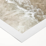 Art deco poster featuring a summer beach scene in pastel shades on rolled canvas, suitable for dining room wall art.