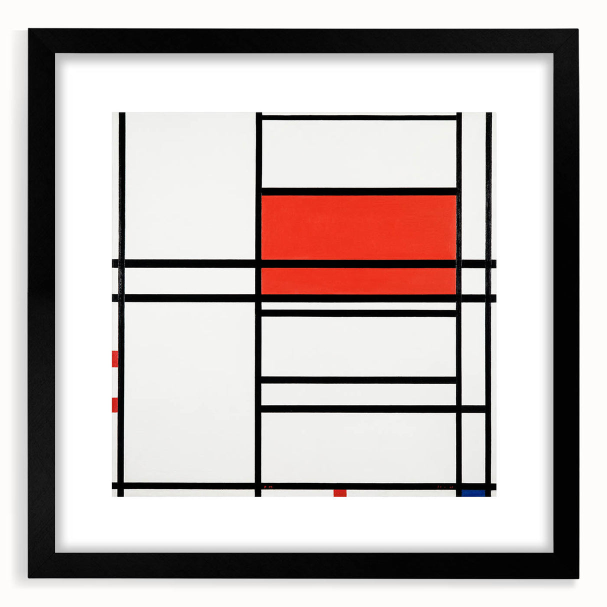 Modern Wall Art – Piet Mondrian’s Composition No. 4 in Red and Blue