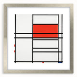 Modern Wall Art – Piet Mondrian’s Composition No. 4 in Red and Blue