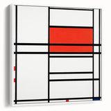 Modern Wall Art – Piet Mondrian’s Composition No. 4 in Red and Blue