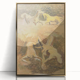 Dynamic Horse Scene Wall Art - Abstract Modern Art Prints