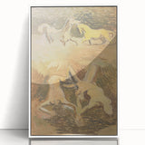 Dynamic Horse Scene Wall Art - Abstract Modern Art Prints