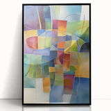 Framed abstract geometric wall art in black acrylic, showcasing sharp angles and modern design, perfect for contemporary home decor. Ideal for art enthusiasts seeking unique, stylish pieces to enhance their living spaces.