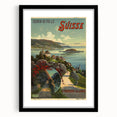Vintage Switzerland Travel Poster - Jura Region Scenic Art Print