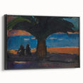 Realism Art Print of Coastal Palm and Sea View - Classical Realism Canvas