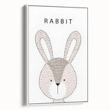 Minimalist Rabbit Nursery Wall Art – Baby Room & Kids Decor Print
