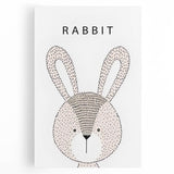 Minimalist Rabbit Nursery Wall Art – Baby Room & Kids Decor Print