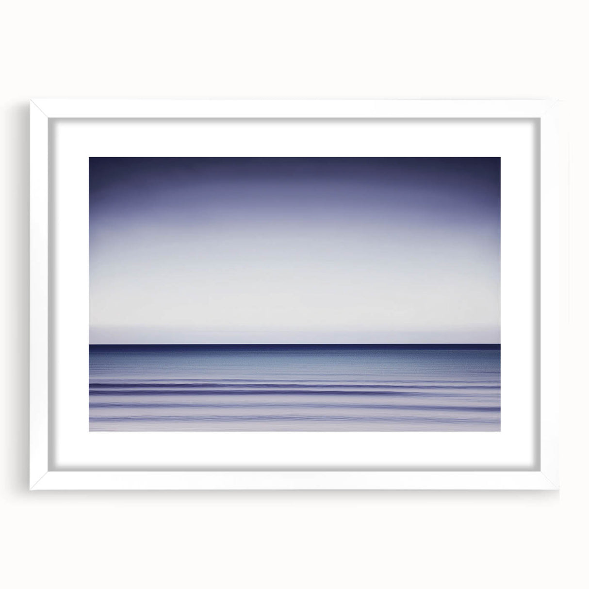 Tranquil Ocean Office Wall Art – Modern Blue Gradient Seascape