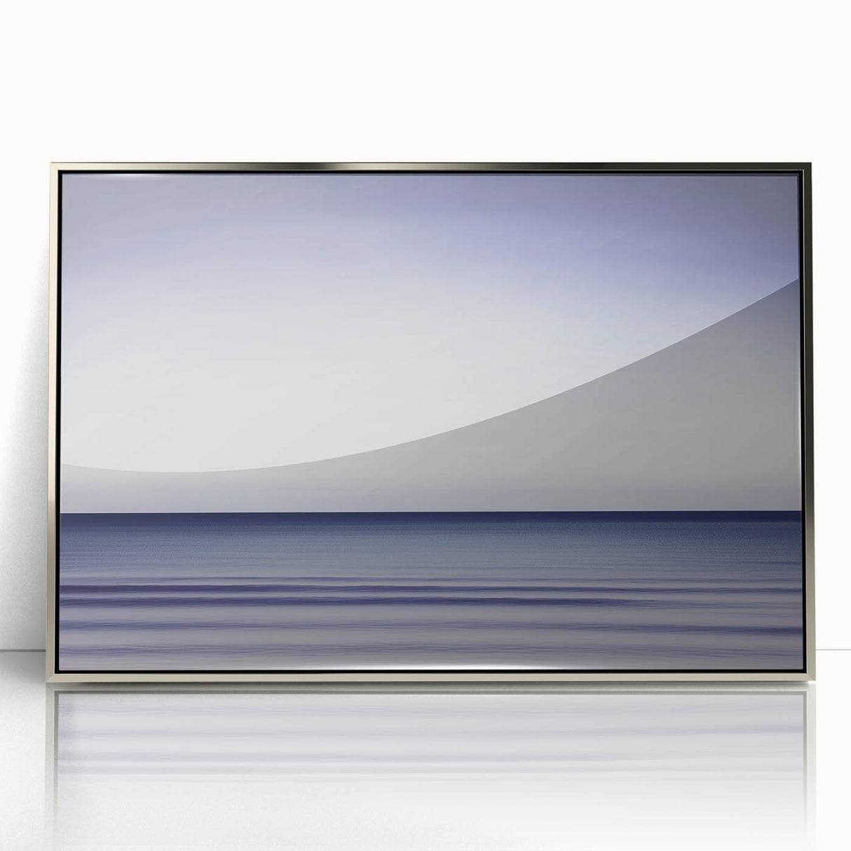 Tranquil Ocean Office Wall Art – Modern Blue Gradient Seascape