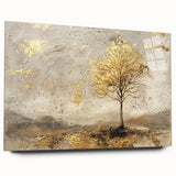 Abstract landscape wall art displayed in acrylic glass, showcasing vibrant colors and fluid shapes, perfect for adding a contemporary touch to any room.