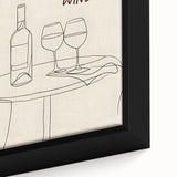 Extra large black wall art featuring colorful, textured food and drink motifs on a framed canvas.