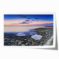Stunning landscape print of serene beaches, showcasing soft pastel colors and gentle waves, rolled and ready for display in a protective tube. Perfect for coastal decor.