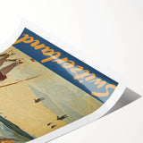 Vintage Switzerland Ski Poster - Skiing in the Alps Art Print