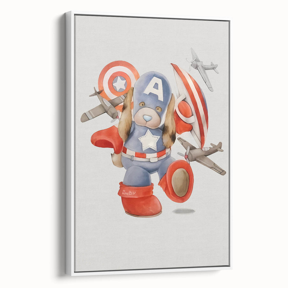 Superhero Puppy Boys Room Wall Art – Fun Kids Wall Art Prints