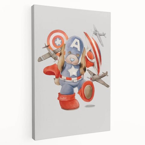 Superhero Puppy Boys Room Wall Art – Fun Kids Wall Art Prints