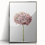 Mid-century modernist art depicting spring season in pastel shades on a silver-framed acrylic print.