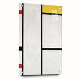 Modern Abstract Art Print - Mondrian's Red, Yellow, and Blue