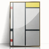 Modern Abstract Art Print - Mondrian's Red, Yellow, and Blue