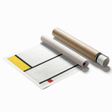 Modern Abstract Art Print - Mondrian's Red, Yellow, and Blue