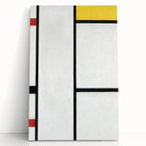 Modern Abstract Art Print - Mondrian's Red, Yellow, and Blue