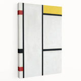 Modern Abstract Art Print - Mondrian's Red, Yellow, and Blue