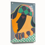 Abstract Pierrot Head Wall Art - Modern Vibrant Art Prints
