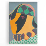 Abstract Pierrot Head Wall Art - Modern Vibrant Art Prints