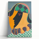 Abstract Pierrot Head Wall Art - Modern Vibrant Art Prints