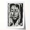 Expressionist Art - Striking Monochrome Portrait in Abstract Style