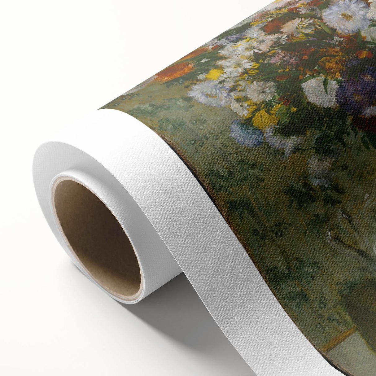A Woman Seated Beside a Vase of Flowers by Degas: Classic Wall Art Print
