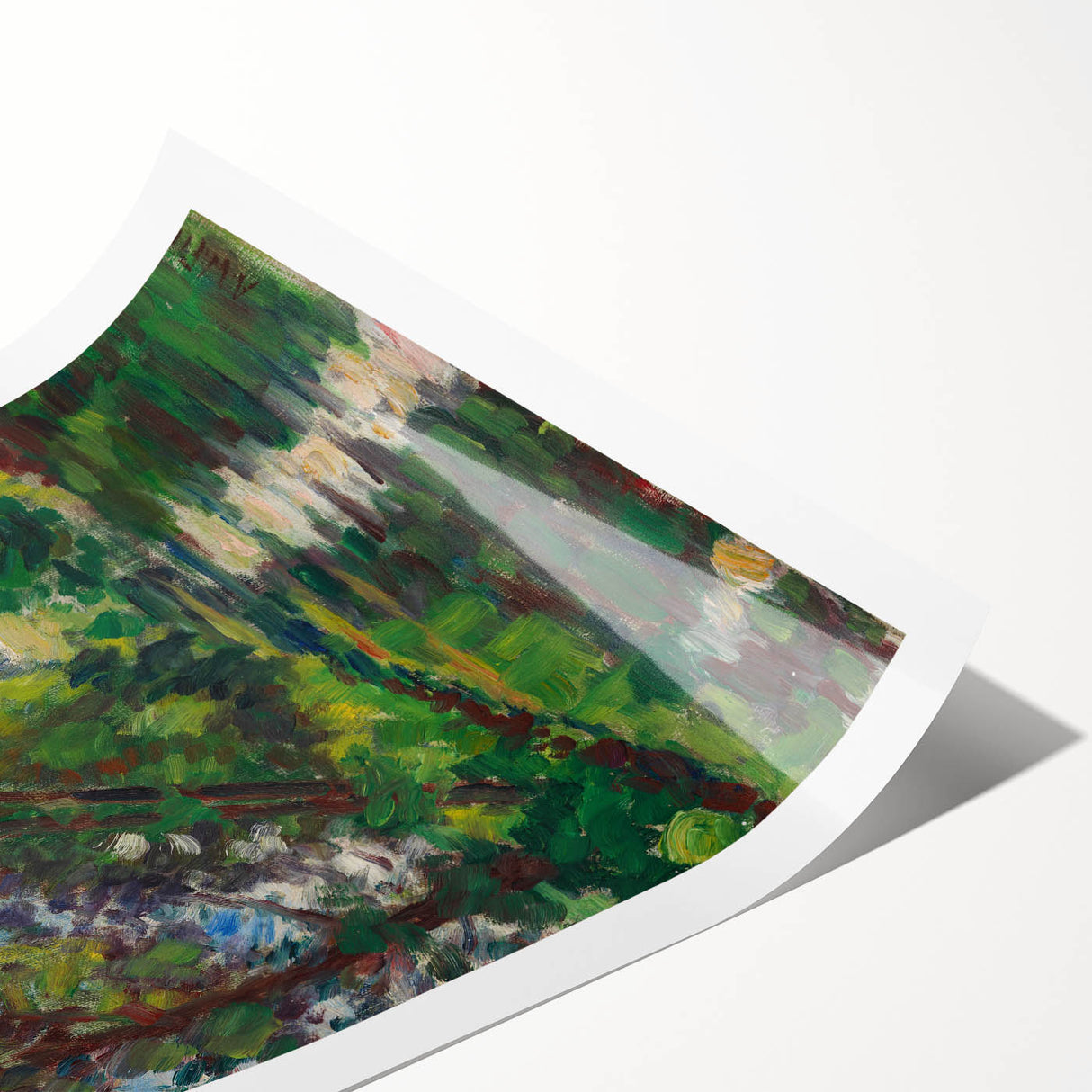 Modern Wall Art - Tranquil River Landscape - Contemporary Art Print