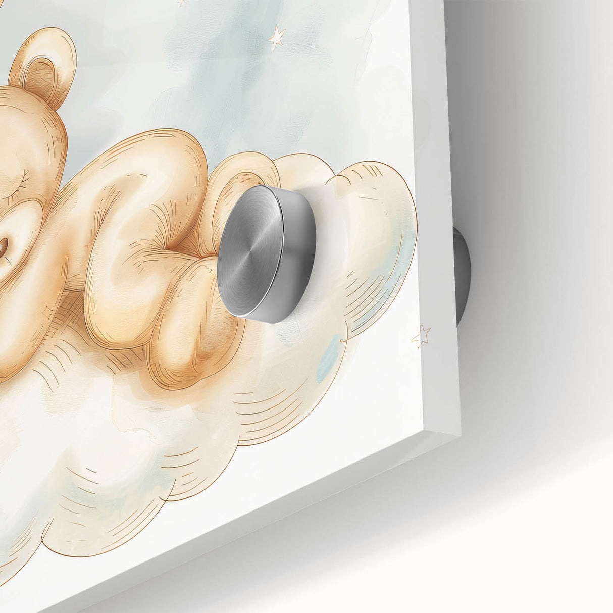 Sleepy Bear - Kids Room Wall Art Canvas and Framed Options