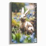 Framed canvas depicting a vintage-style landscape with vibrant spring colors.