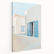 Large abstract summer-themed canvas art in vibrant orange and yellow hues, ideal for kitchen wall art.