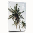 Large abstract wall art on acrylic glass featuring swirling blue and white patterns.