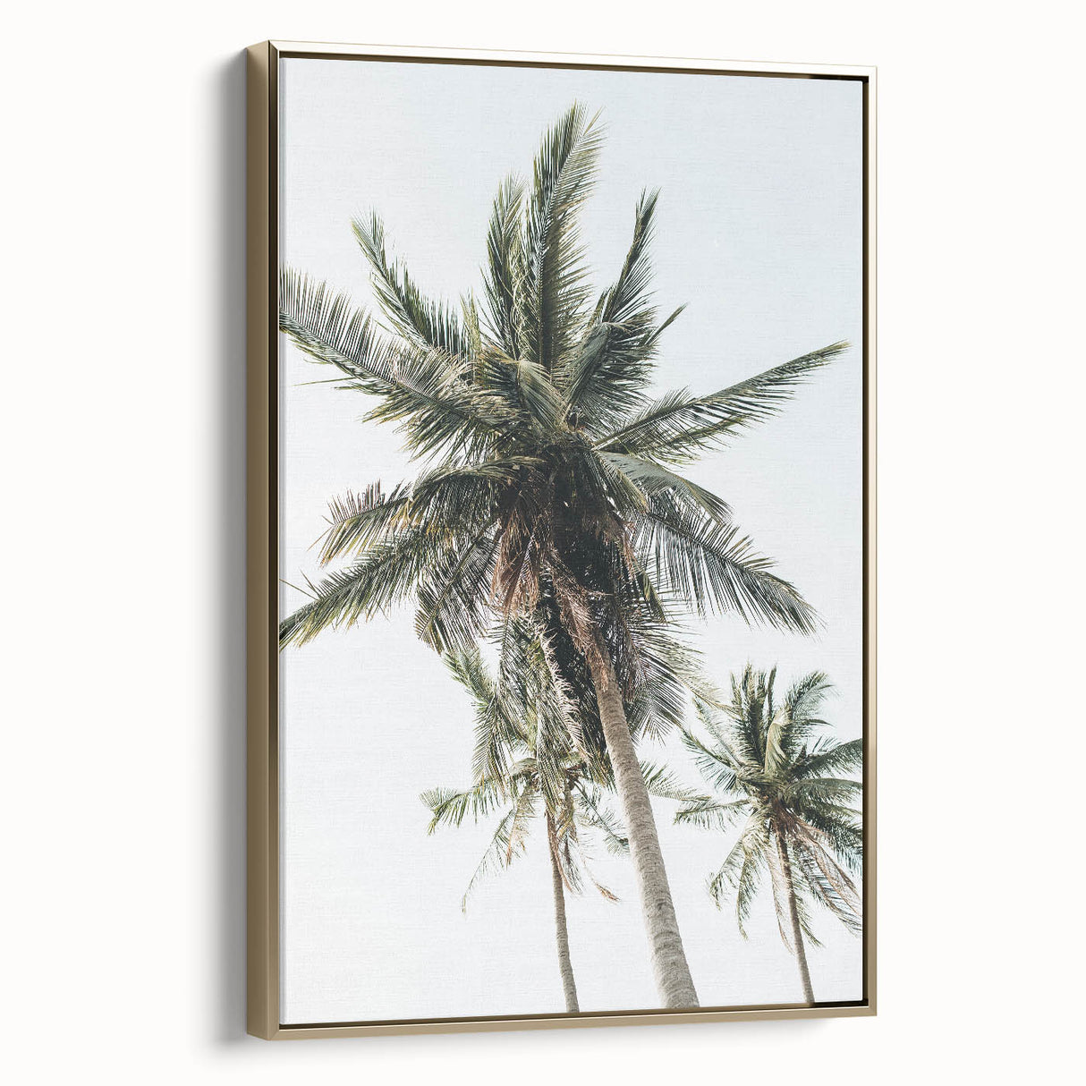 Framed canvas featuring a vintage landscape painting with muted earth tones, ideal for bedroom wall art.